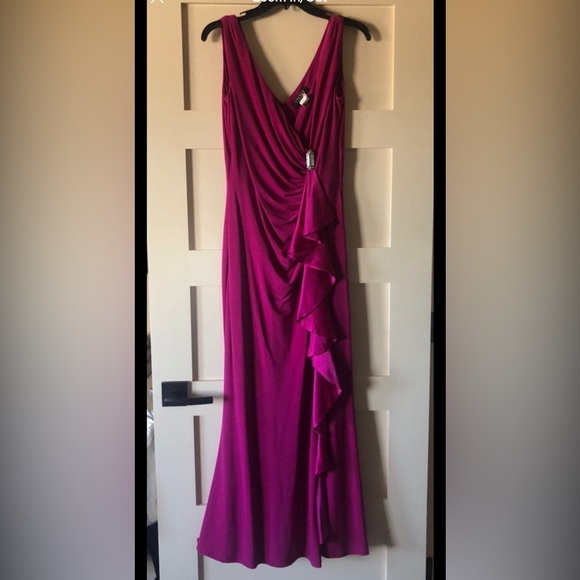Ralph Lauren Sleeveless Pink Floor Length Evening Dress - Picture 10 of 10